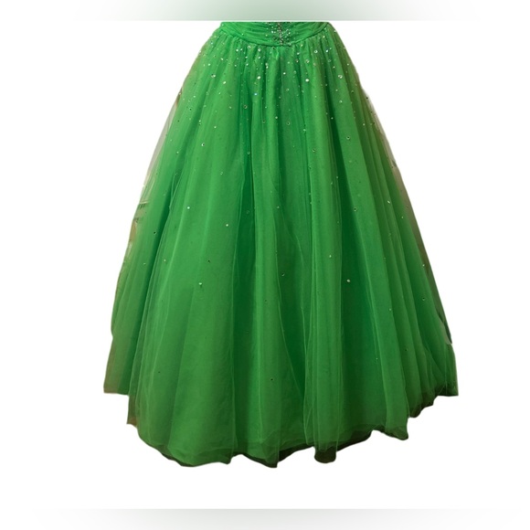 Mori Lee by Madeline Gardner Size 7/8 Green Envy Strapless Quinceañera Ball Gown - Picture 5 of 13